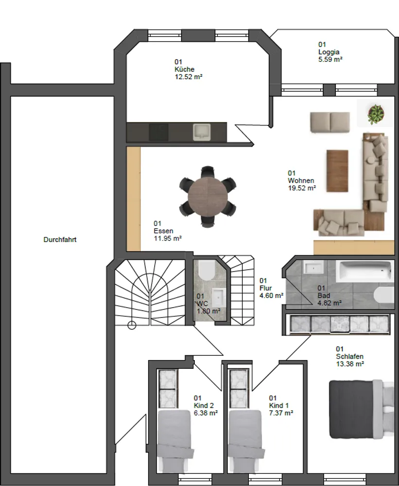 5 Zimmer Wohnung mit 103 m² in Magdeburg – Bild 4