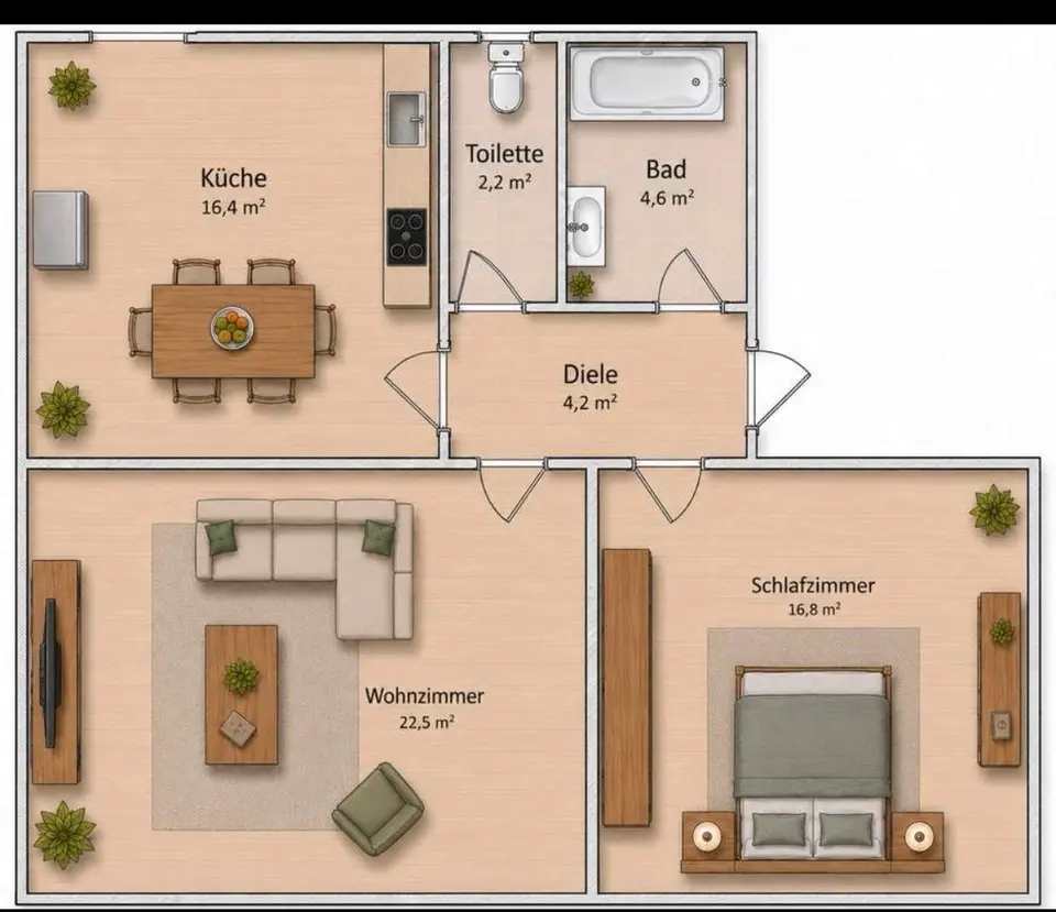 3 Zimmer Wohnung mit 67 m² in Krefeld – Bild 6