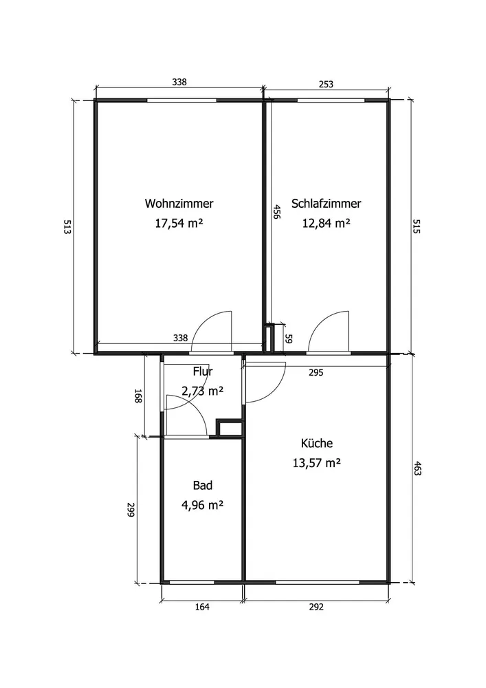 2 Zimmer Wohnung mit 44 m² in Halberstadt – Bild 3