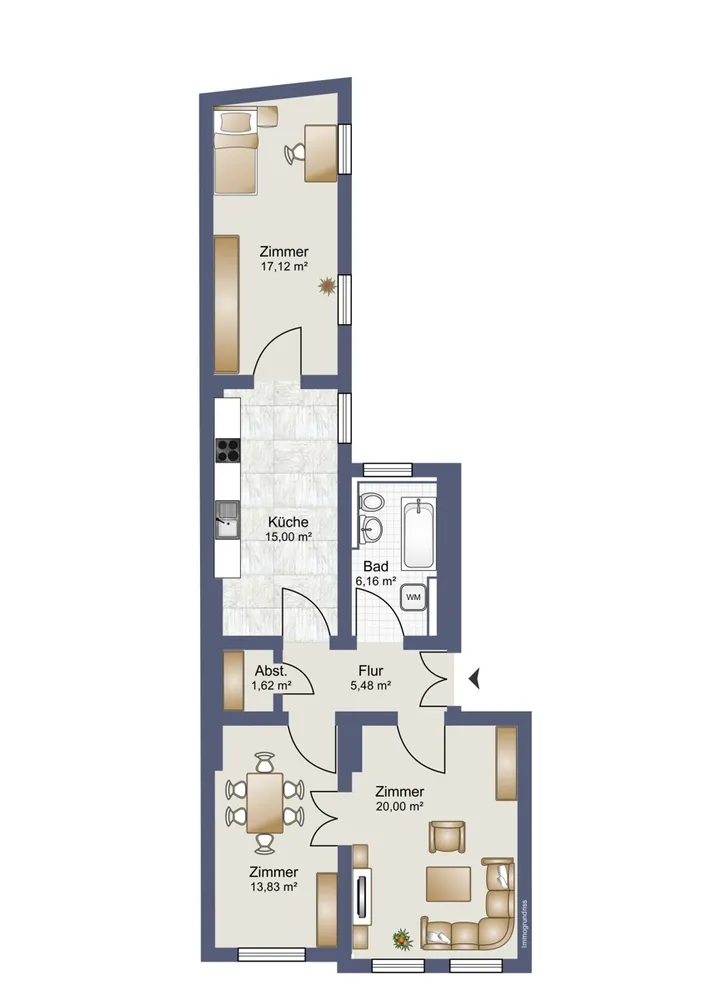 3 Zimmer Wohnung mit 79 m² in Halle (Saale) – Bild 7