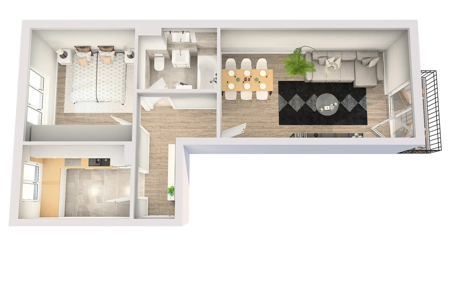 2 Zimmer Wohnung mit 66 m² in Dresden – Bild 2