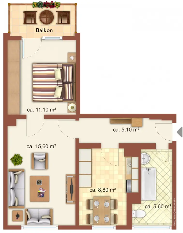 2 Zimmer Wohnung mit 47 m² in Halle (Saale) – Bild 5