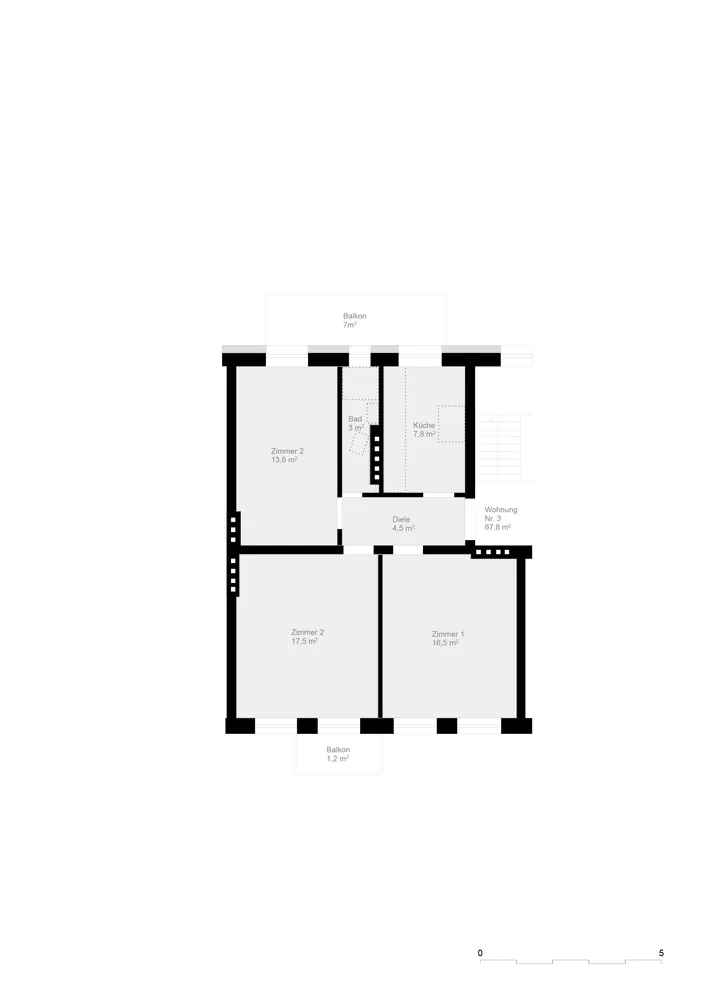 3 Zimmer Wohnung mit 68 m² in Hamburg – Bild 2
