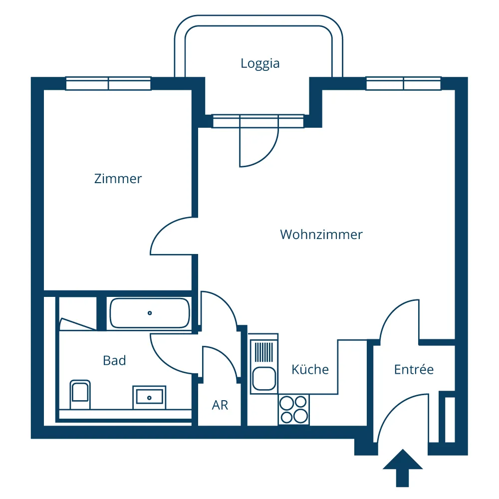 2 room apartment with 58 m² in Berlin – Photo 4