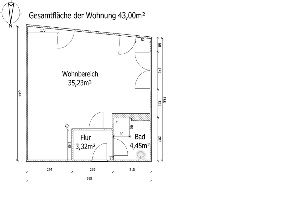 2 Zimmer Wohnung mit 43 m² in Braunschweig – Bild 8