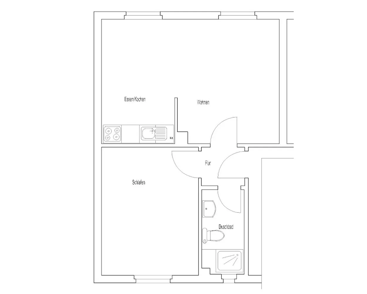 2 room apartment with 43 m² in Brunswick – Photo 2