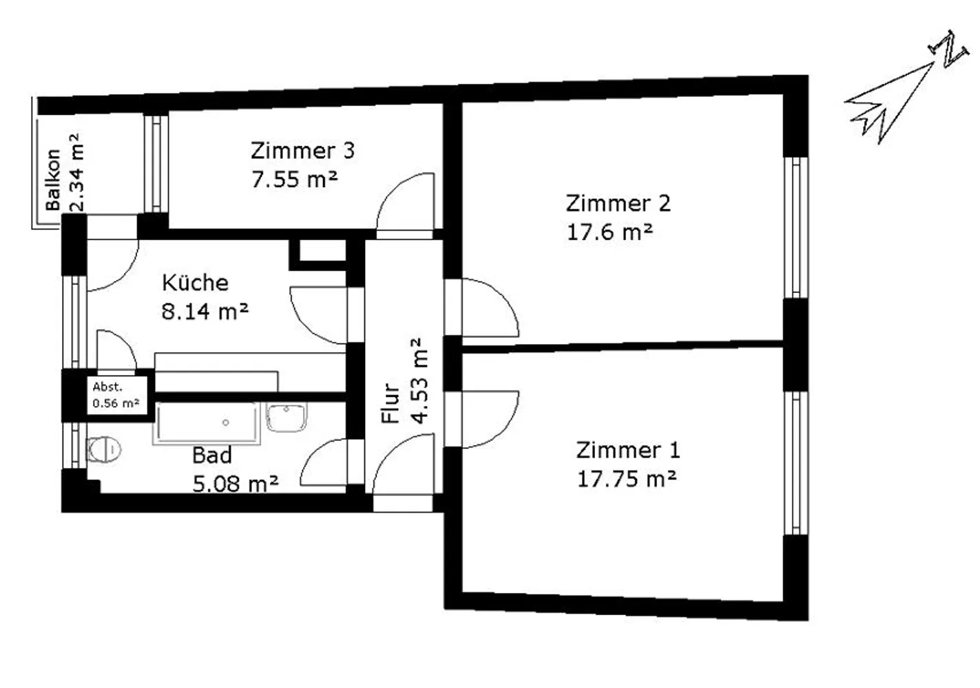 3 Zimmer Wohnung mit 58 m² in Hamburg – Bild 10