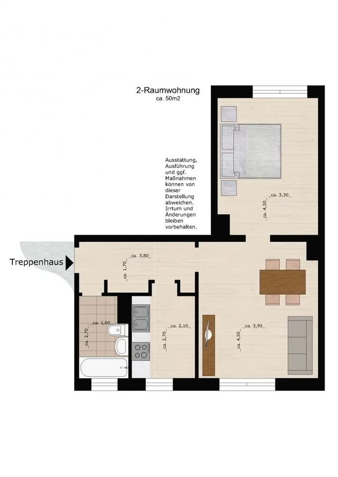 2 Zimmer Wohnung mit 49 m² in Dessau-Roßlau – Bild 5