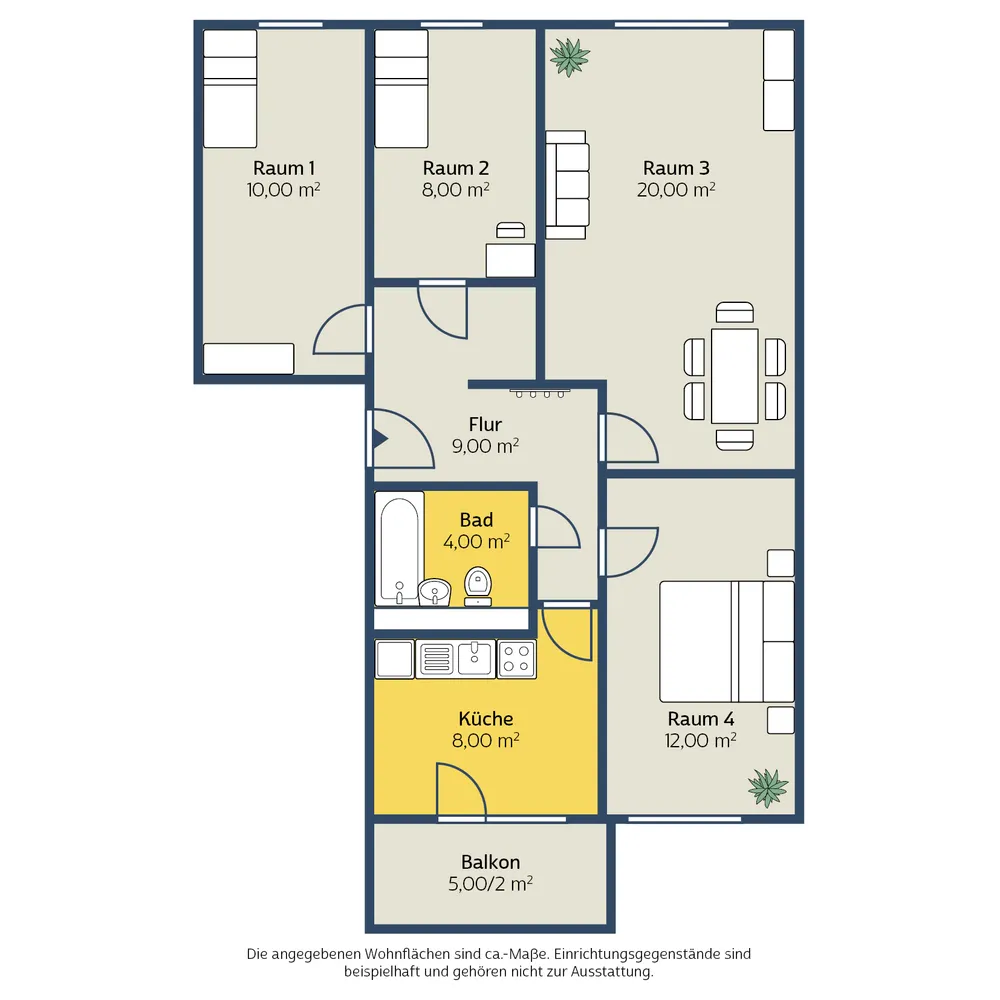 4 room apartment with 73 m² in Leipzig – Photo 2