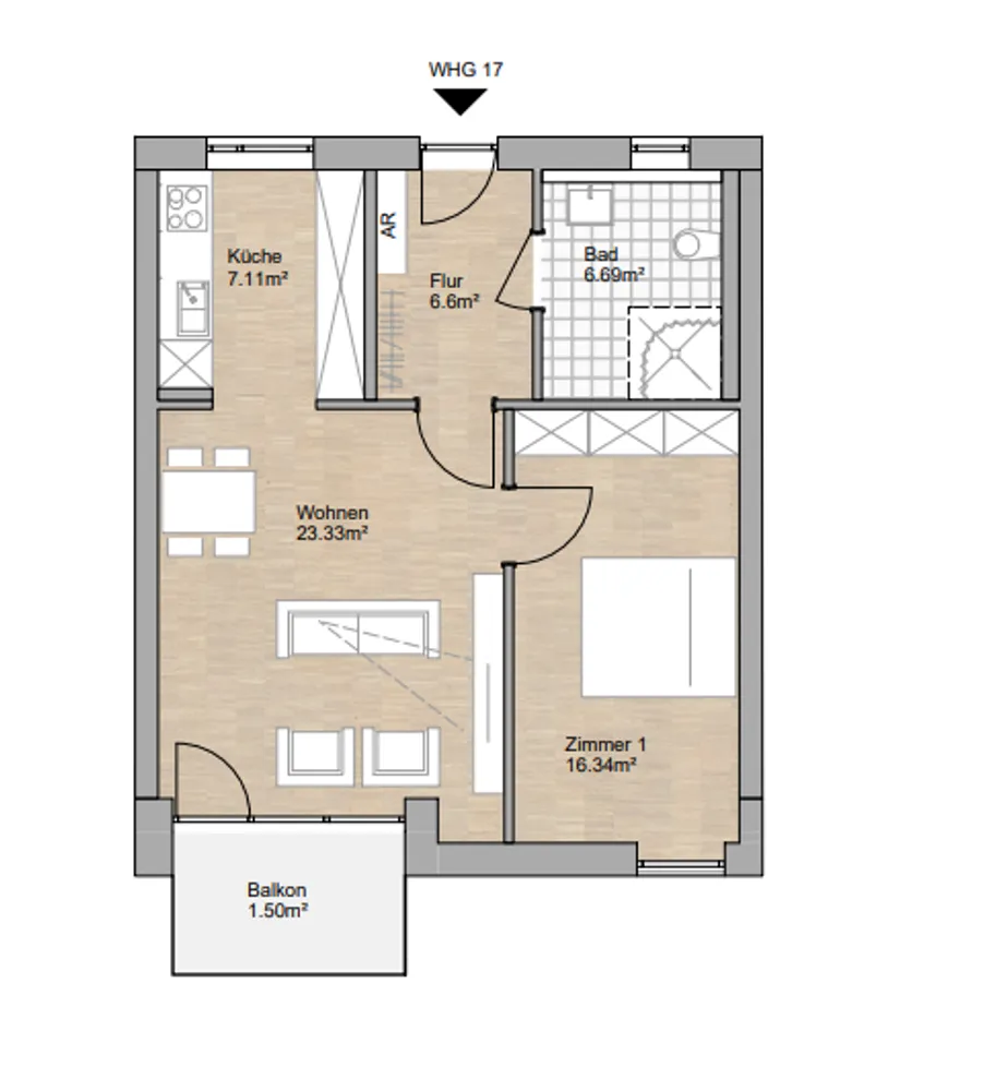 2 Zimmer Wohnung mit 62 m² in Bielefeld – Bild 5