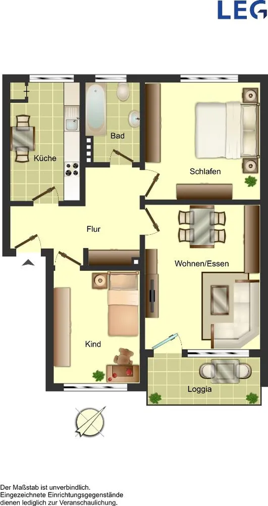 3 Zimmer Wohnung mit 73 m² in Osnabrück – Bild 2