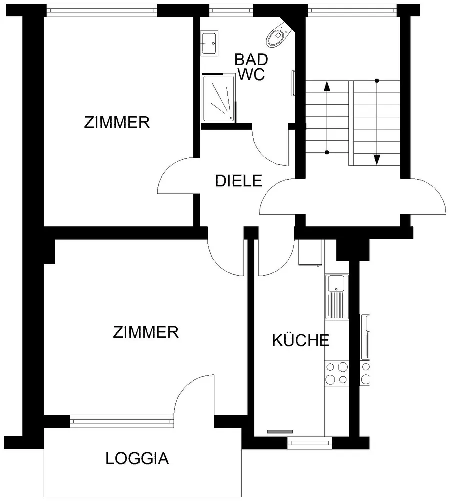 2 Zimmer Wohnung mit 62 m² in Hagen – Bild 2