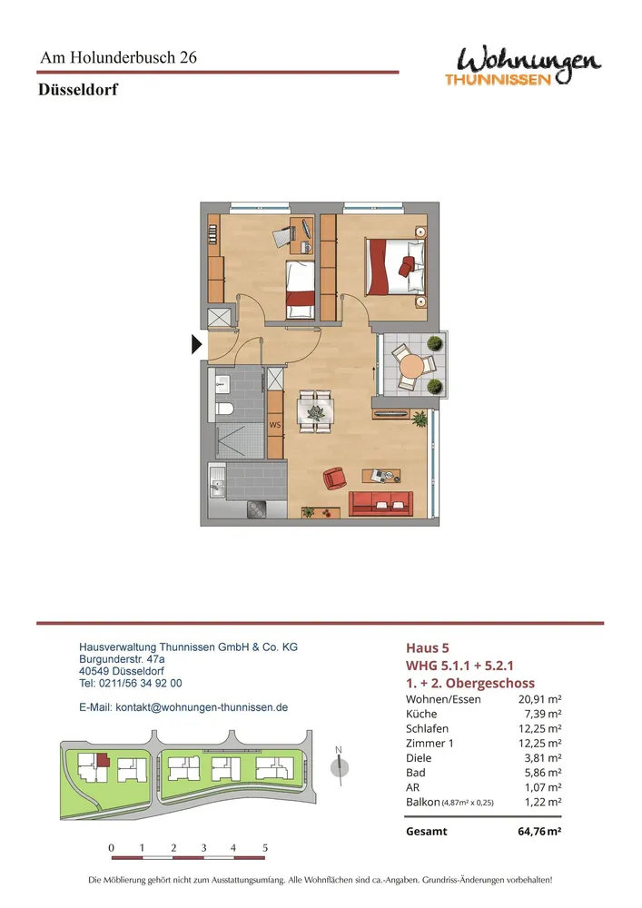 3 Zimmer Wohnung mit 65 m² in Düsseldorf – Bild 11