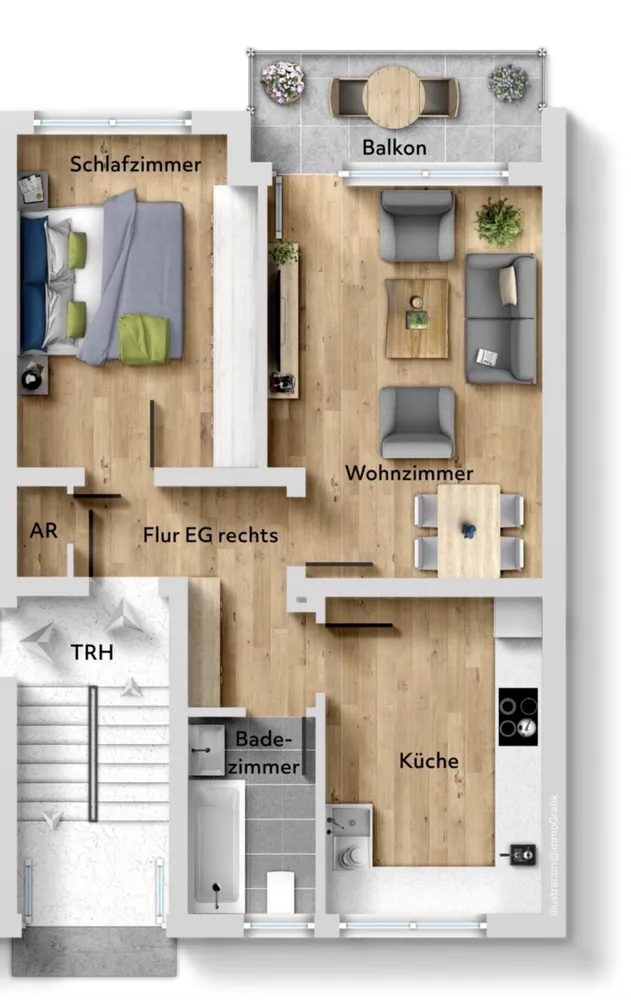 2 room apartment with 60 m² in Bonn – Photo 3