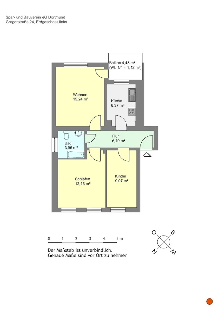 3 Zimmer Wohnung mit 54 m² in Dortmund – Bild 4