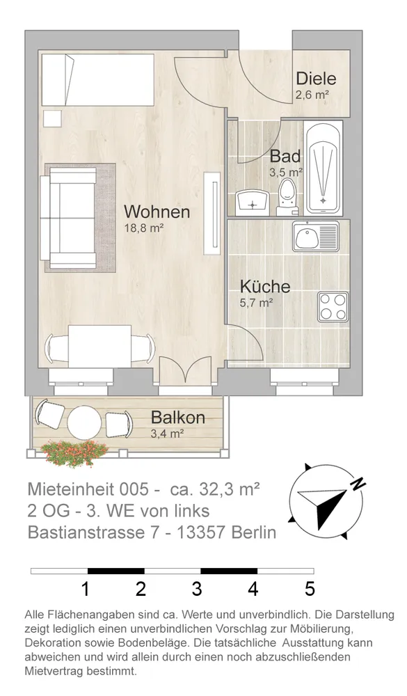 1 Zimmer Wohnung mit 32 m² in Berlin – Bild 11