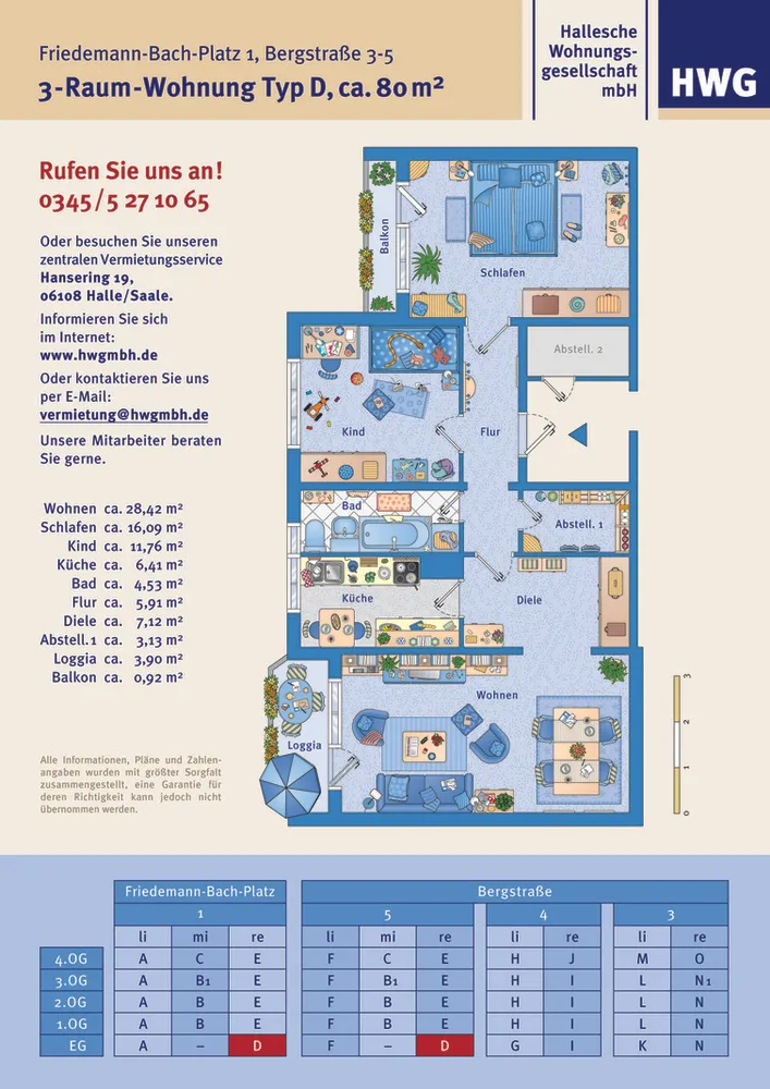3 Zimmer Wohnung mit 82 m² in Halle (Saale) – Bild 11