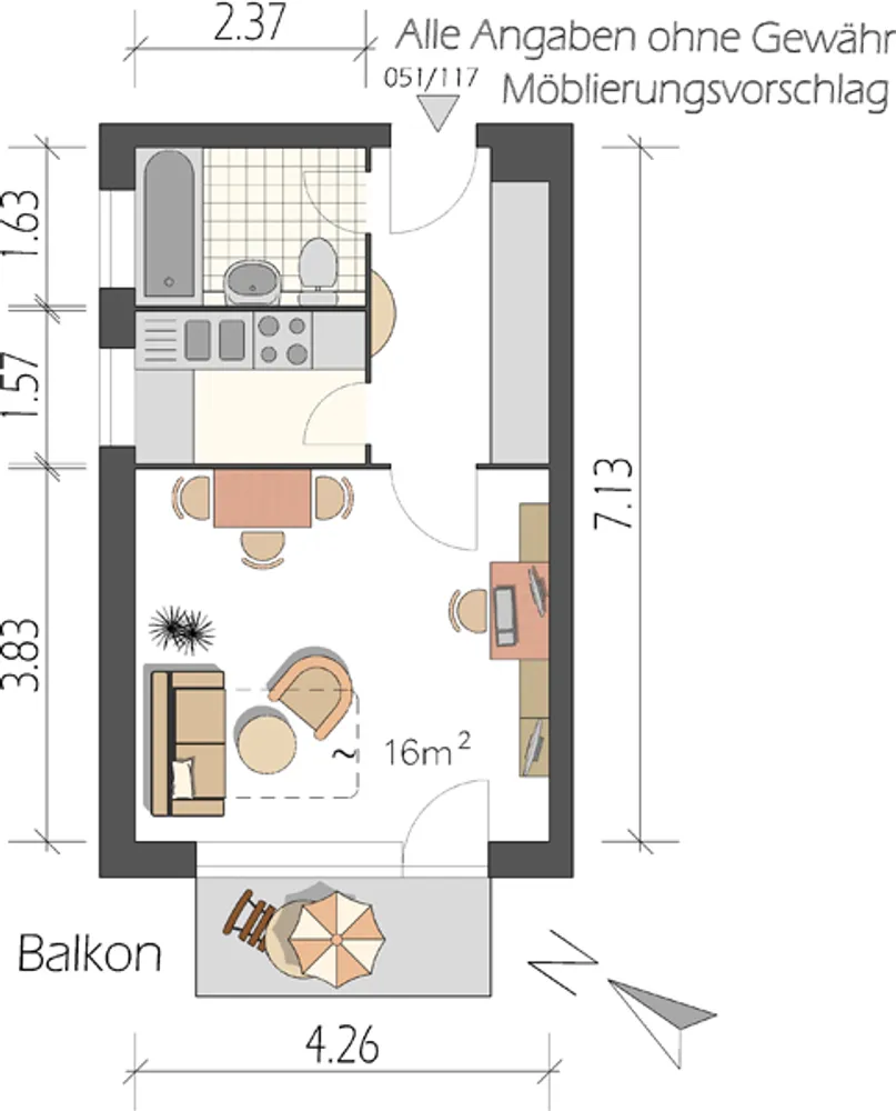 1 room apartment with 31 m² in Hamburg – Photo 9