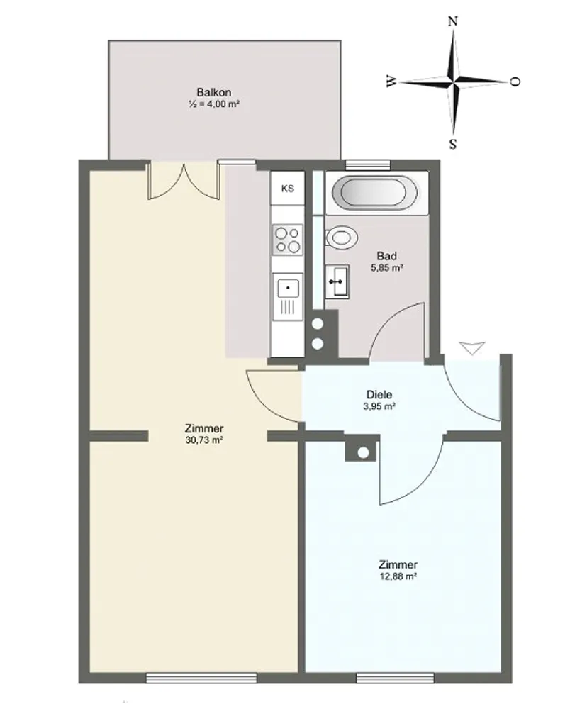 2 room apartment with 57 m² in Regensburg – Photo 4