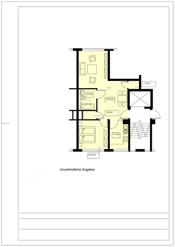 2 Zimmer Wohnung mit 56 m² in Wiesbaden – Bild 3