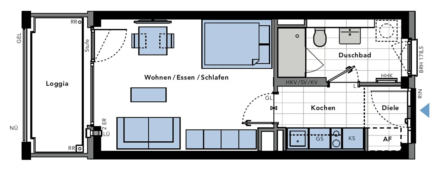 1 Zimmer Wohnung mit 34 m² in München – Bild 10