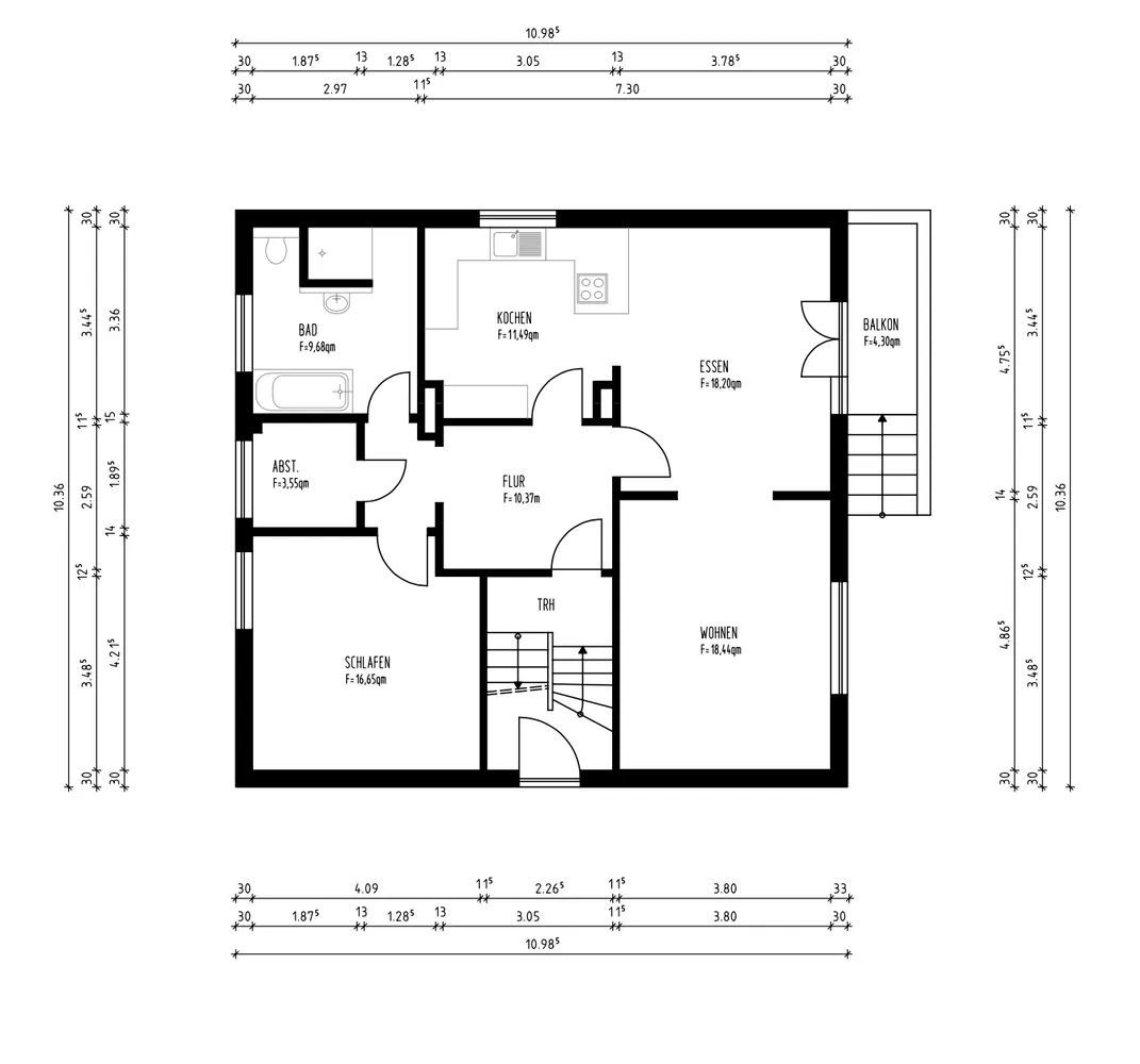 3 Zimmer Wohnung mit 89 m² in Hamburg – Bild 4