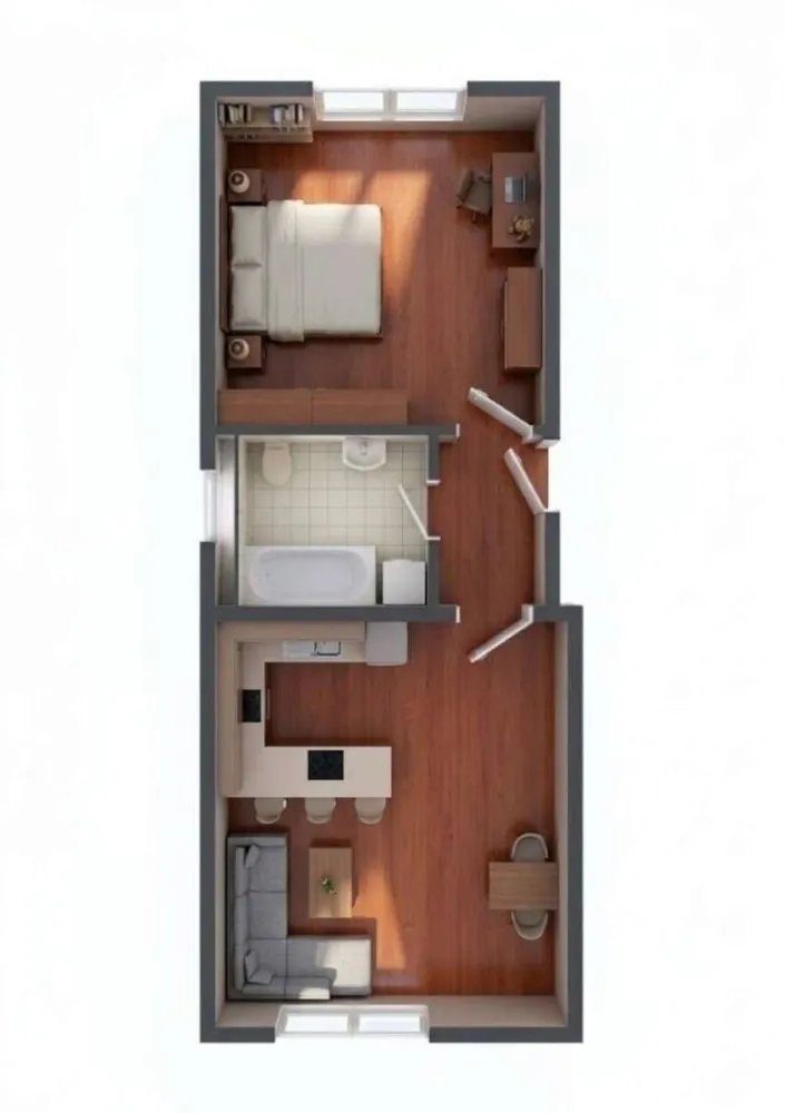 2 room apartment with 48 m² in Wuppertal – Photo 9