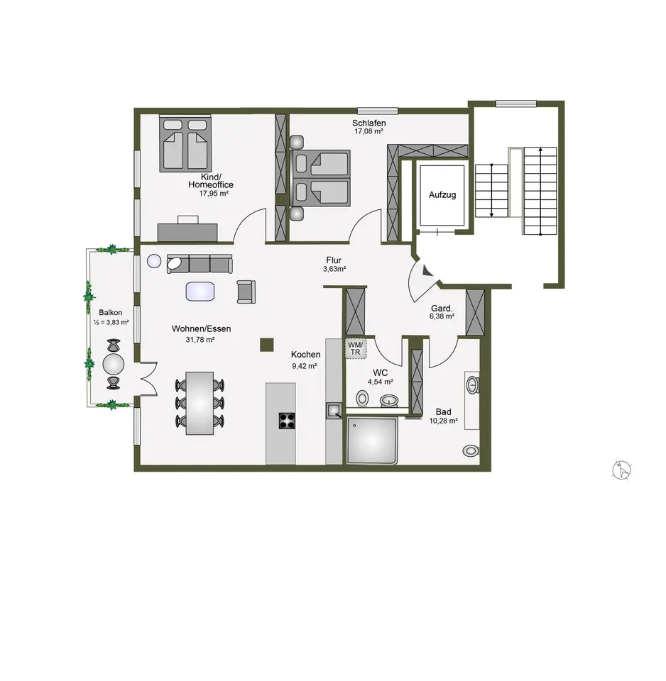 3 Zimmer Wohnung mit 105 m² in Weilheim in Oberbayern – Bild 5
