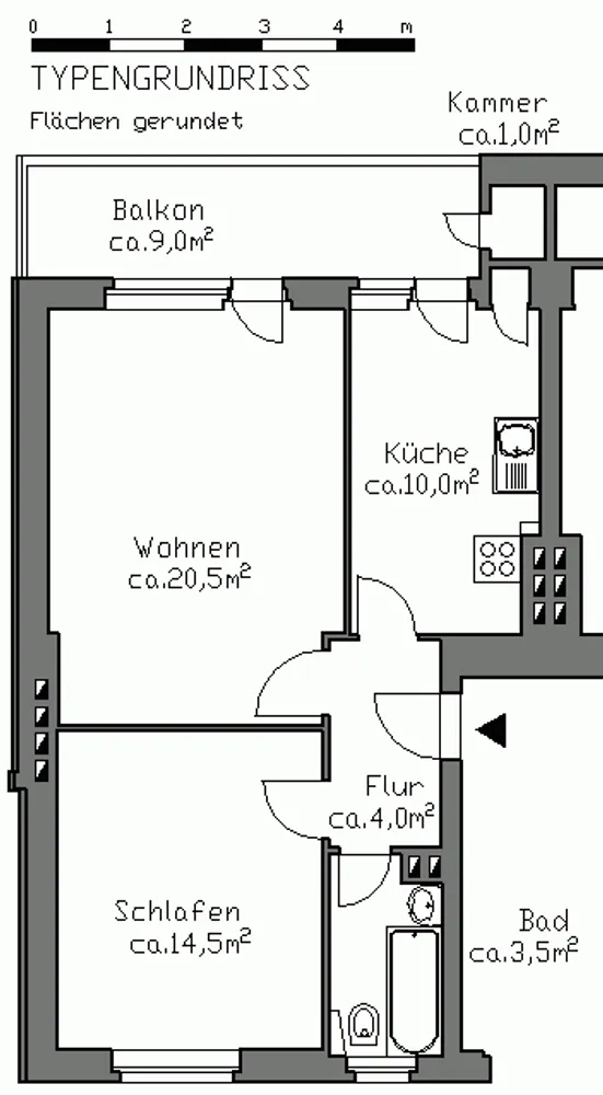 2 room apartment with 57 m² in Berlin – Photo 1