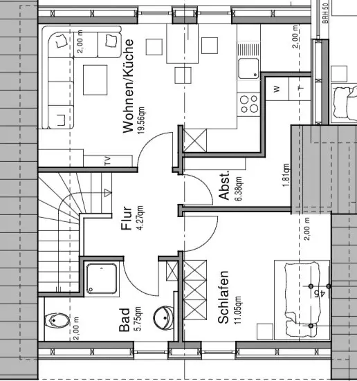 2 Zimmer Wohnung mit 50 m² in Cloppenburg – Bild 4