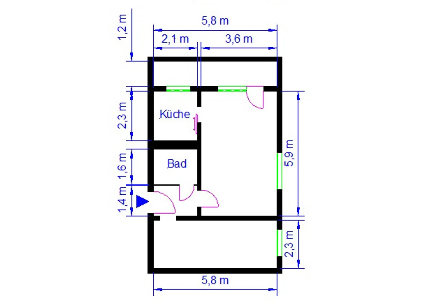 2 room apartment with 47 m² in Magdeburg – Photo 3