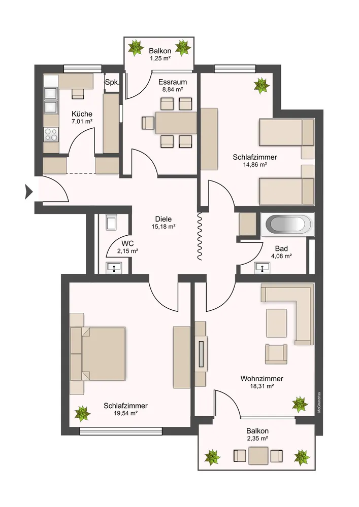 3 Zimmer Wohnung mit 89 m² in Frankfurt am Main – Bild 11