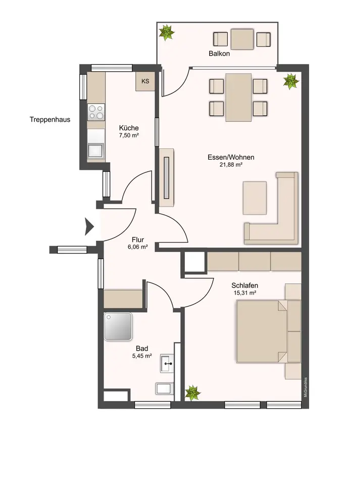 2 Zimmer Wohnung mit 57 m² in Euskirchen – Bild 5
