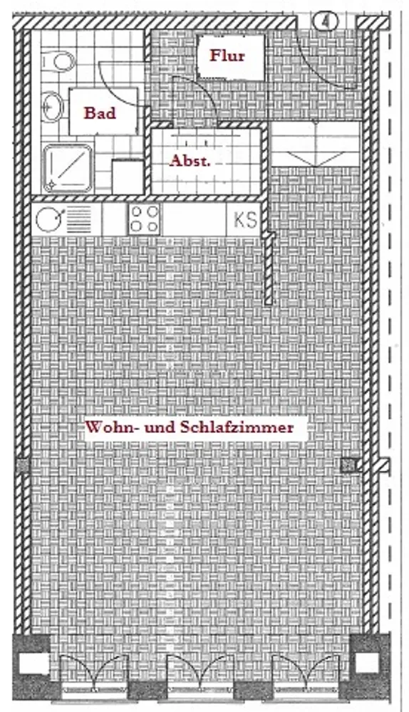 1 room apartment with 66 m² in Bremen – Photo 4
