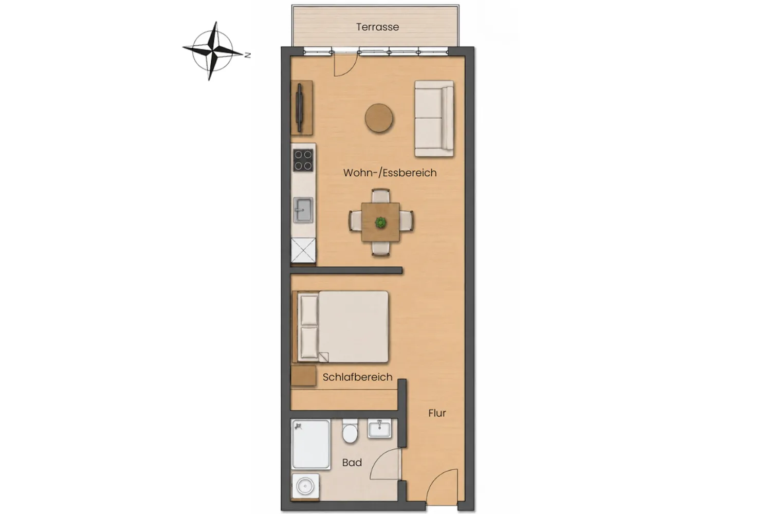 1 Zimmer Wohnung mit 42 m² in Hamburg – Bild 6