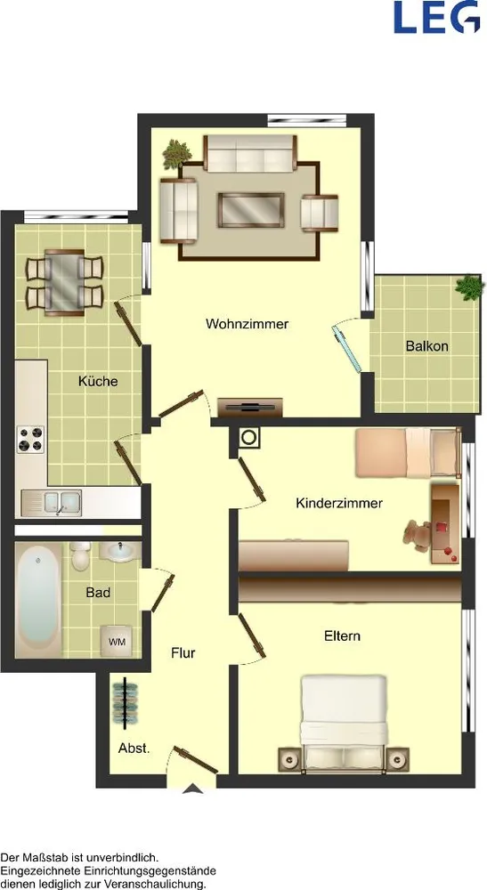 3 room apartment with 69 m² in Düsseldorf – Photo 2