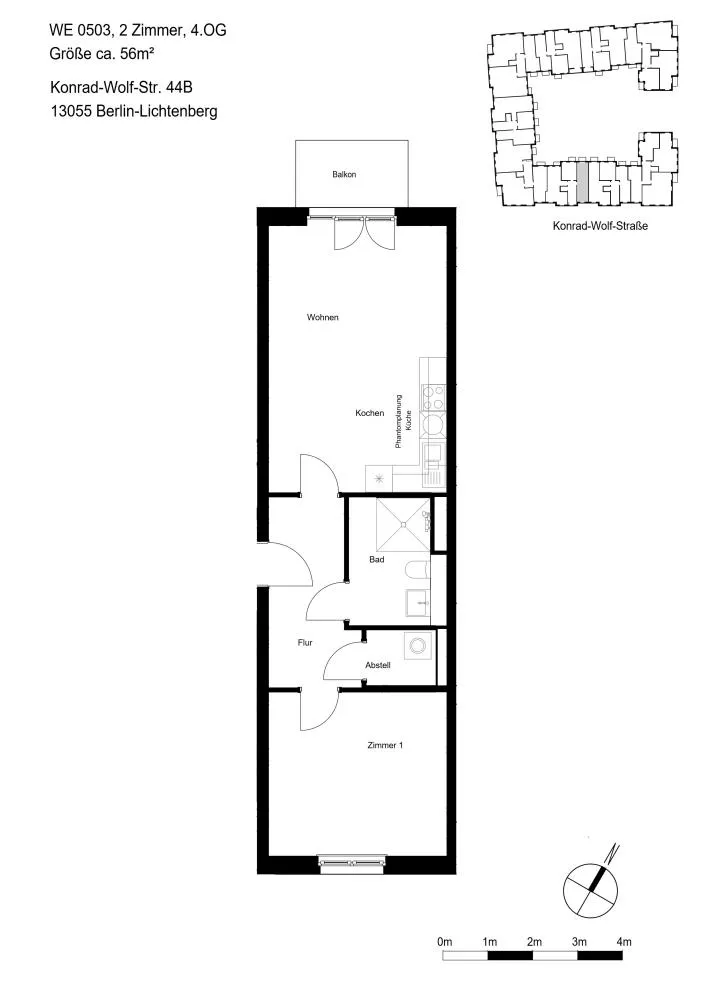 2 Zimmer Wohnung mit 55 m² in Berlin – Bild 2