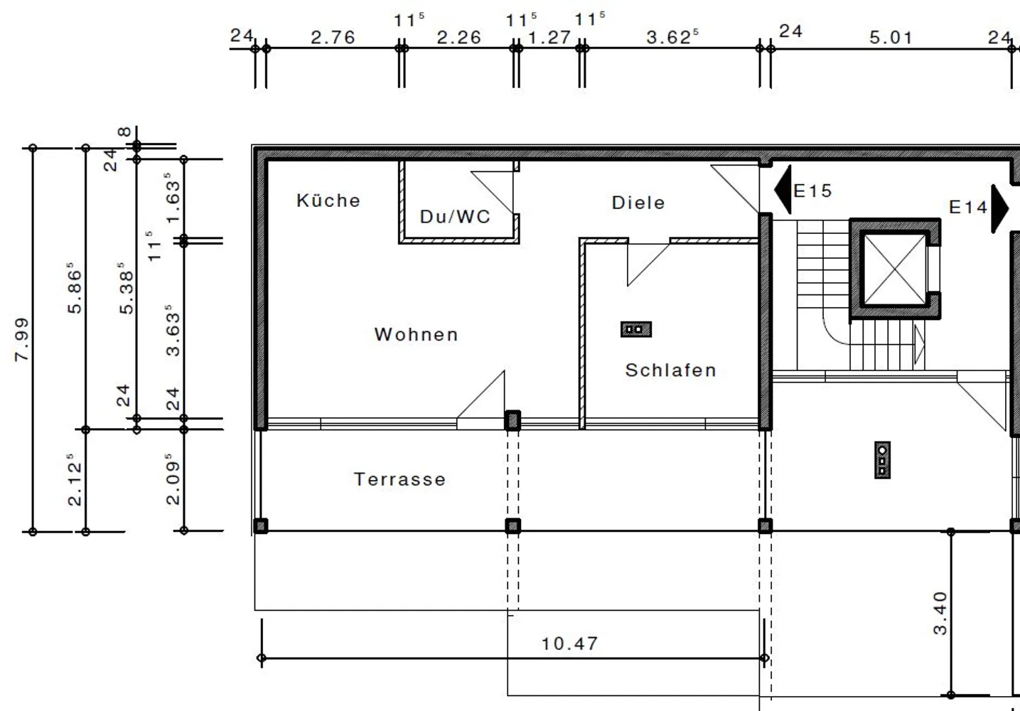 2 room apartment with 70 m² in Herten – Photo 12