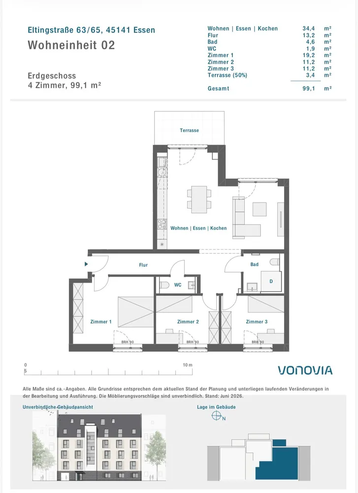 4 Zimmer Wohnung mit 99 m² in Essen – Bild 4