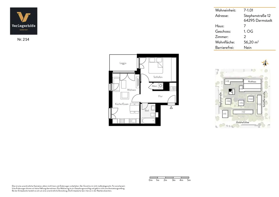 2 Zimmer Wohnung mit 56 m² in Darmstadt – Bild 6