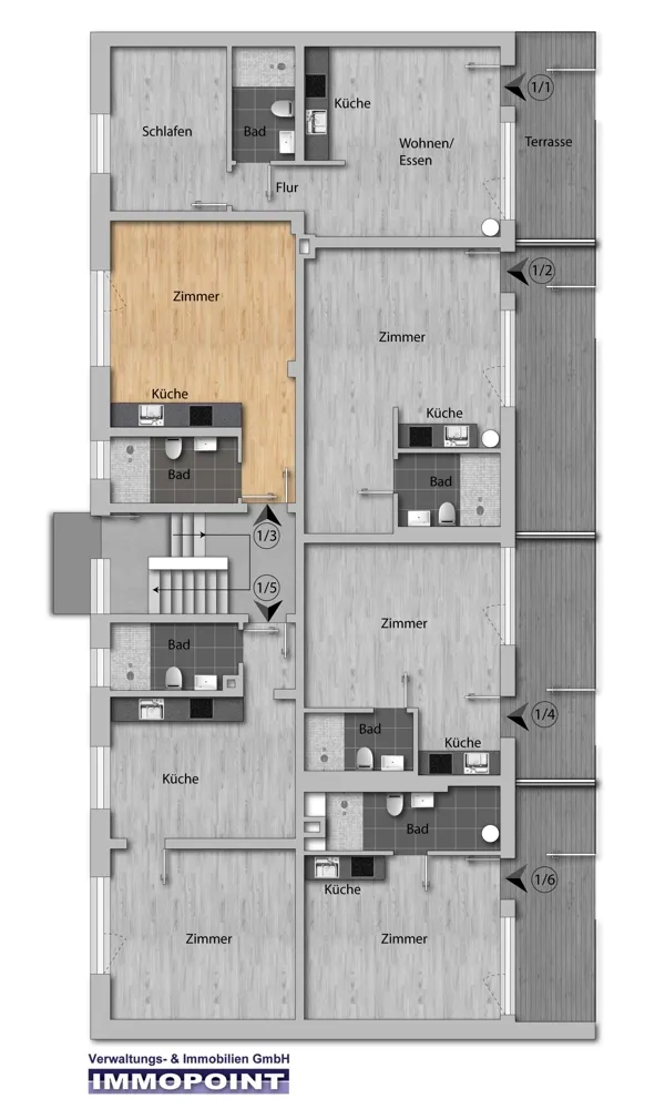 1 room apartment with 32 m² in Rastatt – Photo 5