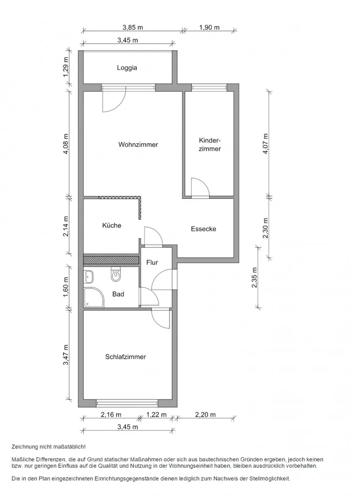 3 Zimmer Wohnung mit 57 m² in Zwickau – Bild 3