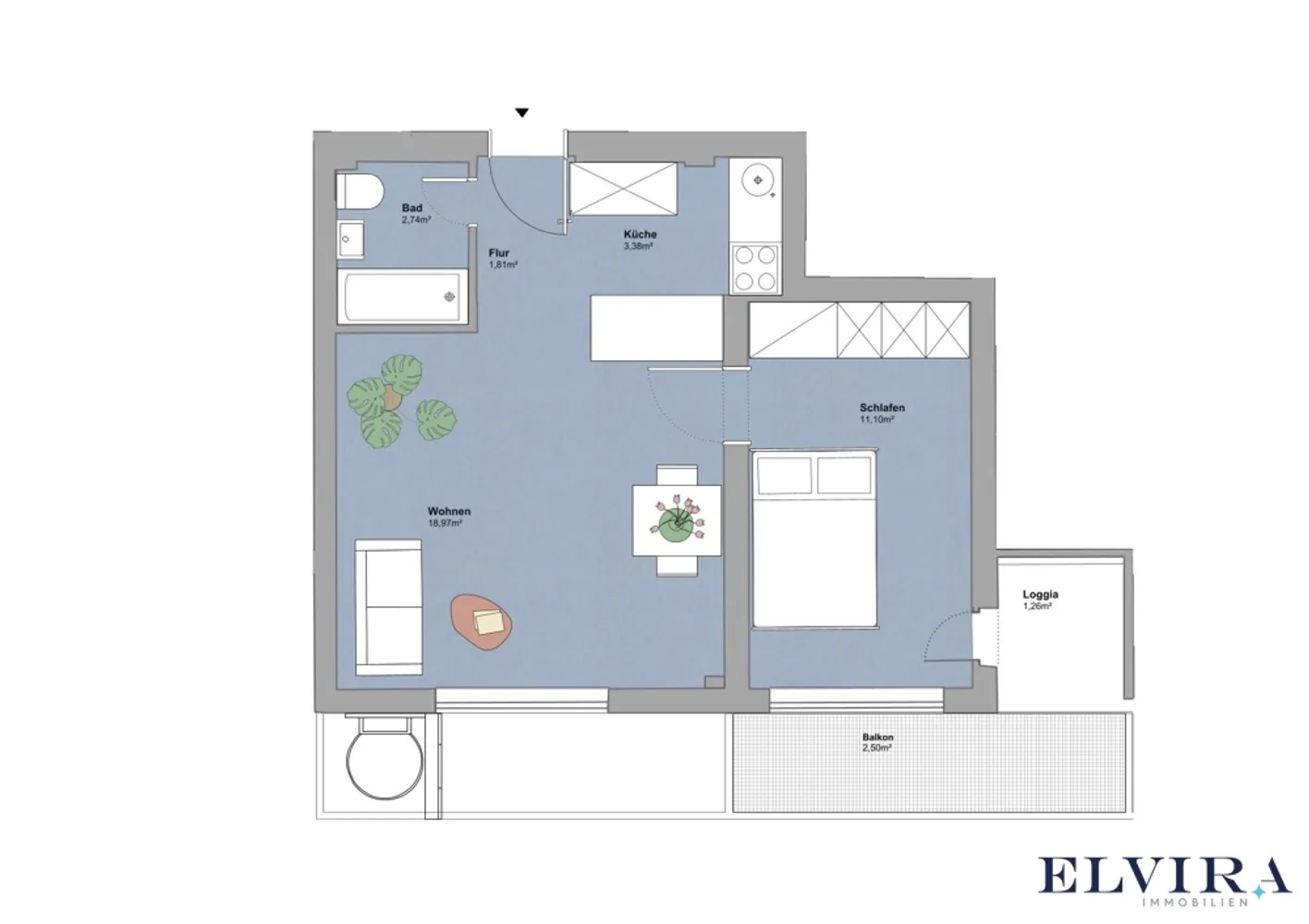 2 Zimmer Wohnung mit 41 m² in München – Bild 11