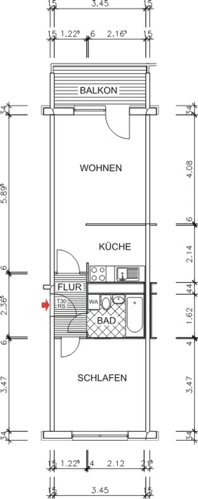2 Zimmer Wohnung mit 41 m² in Chemnitz – Bild 3