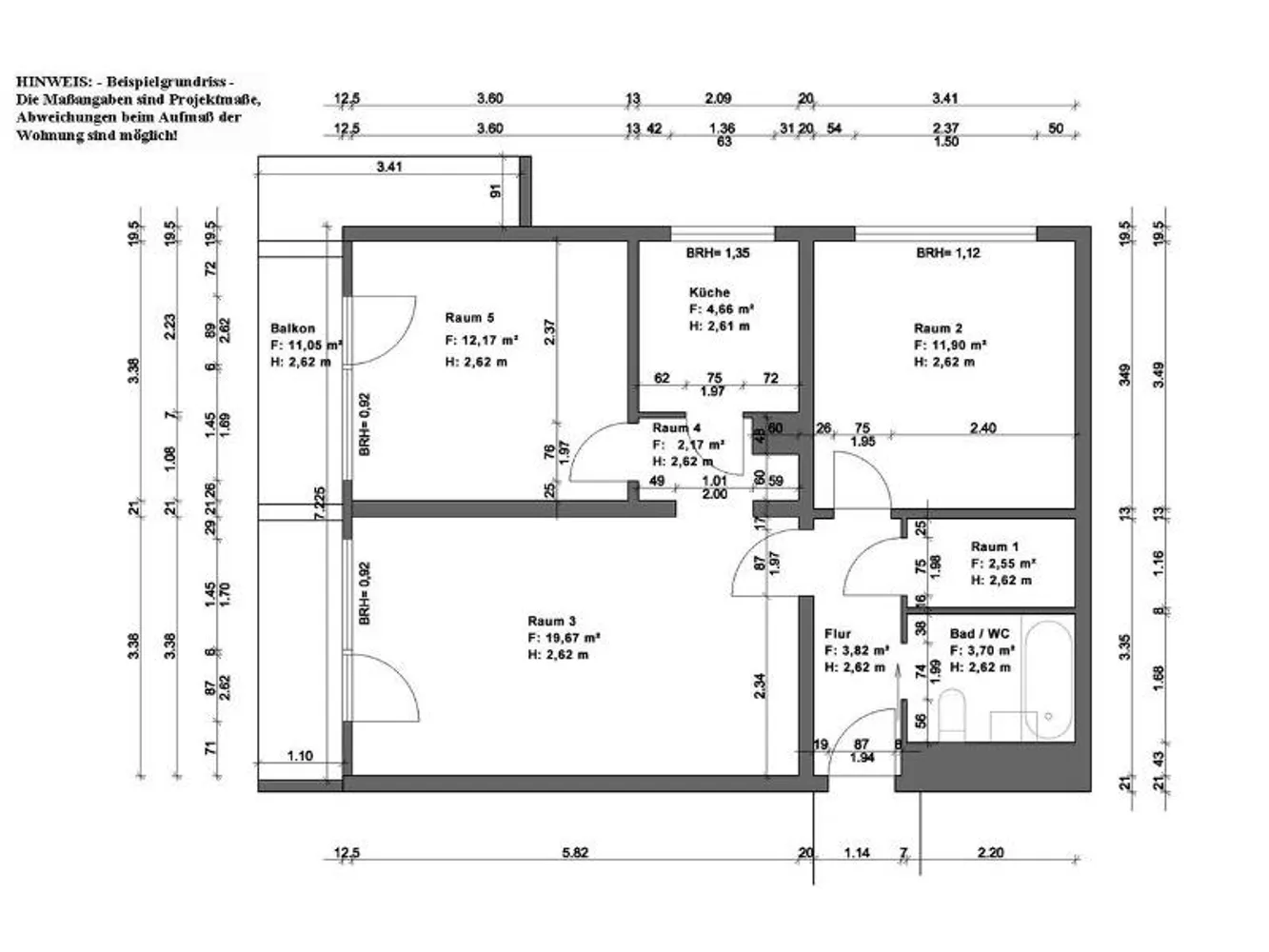 3 Zimmer Wohnung mit 64 m² in Halle (Saale) – Bild 2