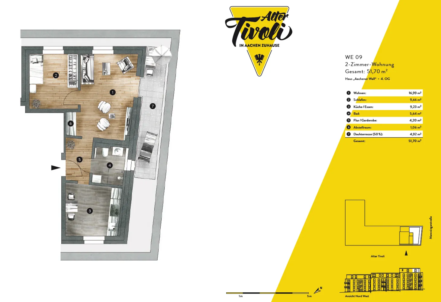 2 Zimmer Wohnung mit 52 m² in Aachen – Bild 12