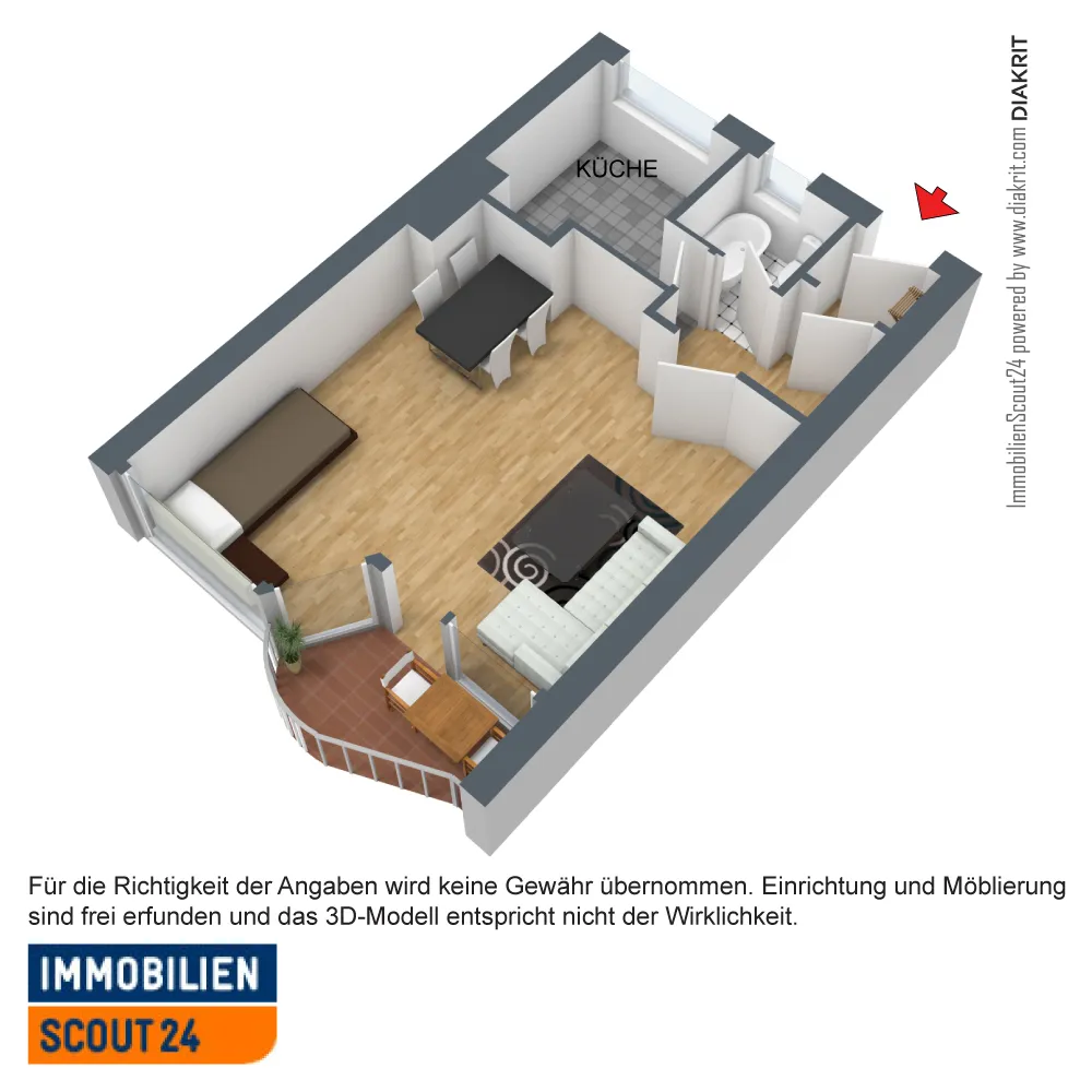 1 room apartment with 44 m² in Berlin – Photo 7
