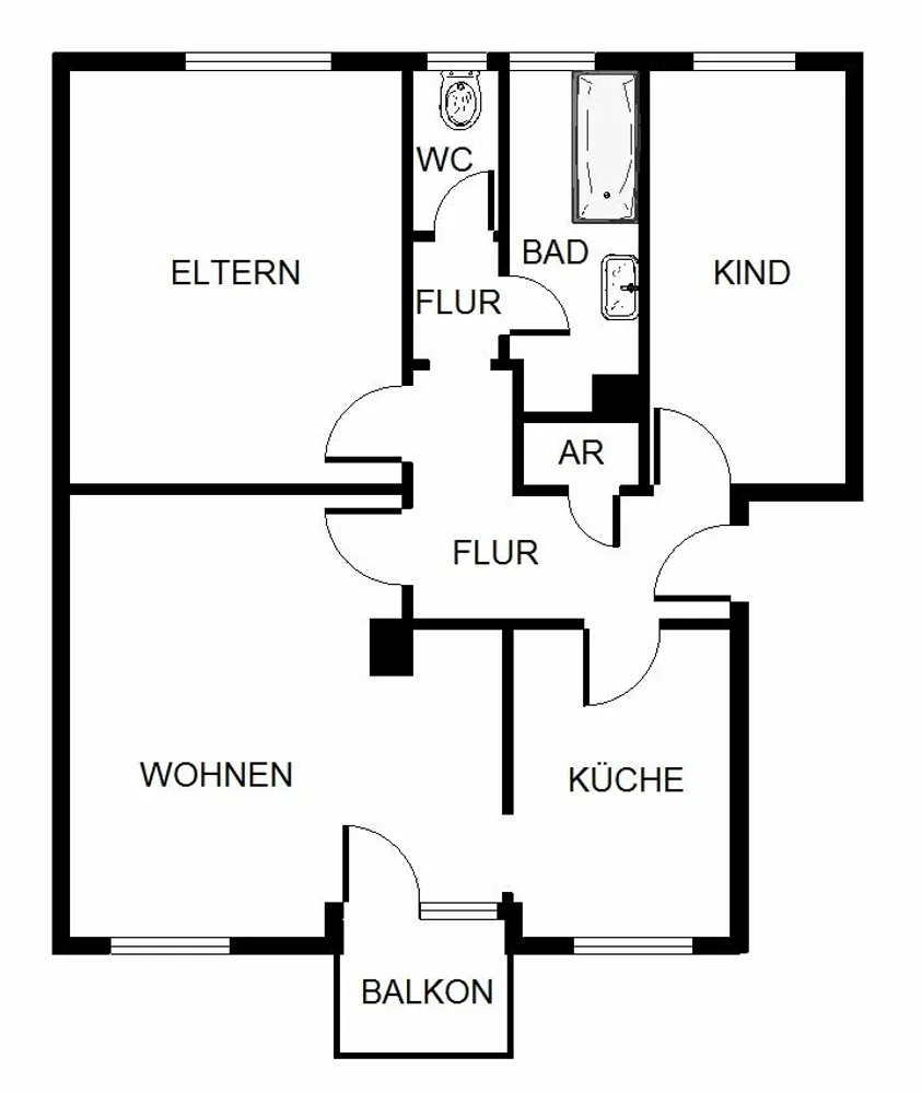 3 Zimmer Wohnung mit 69 m² in Mannheim – Bild 2