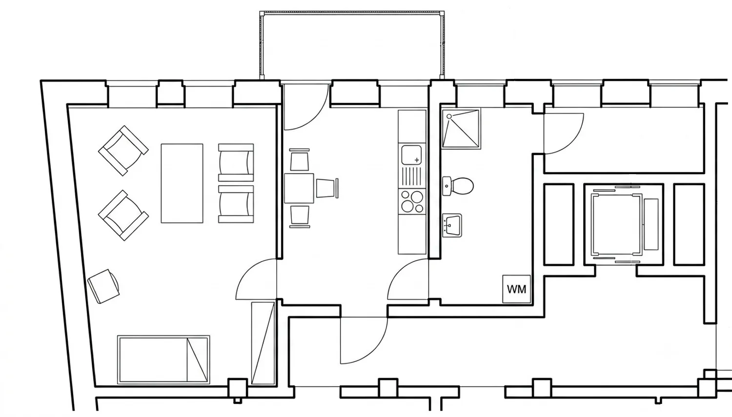 2 Zimmer Wohnung mit 54 m² in Wismar – Bild 12