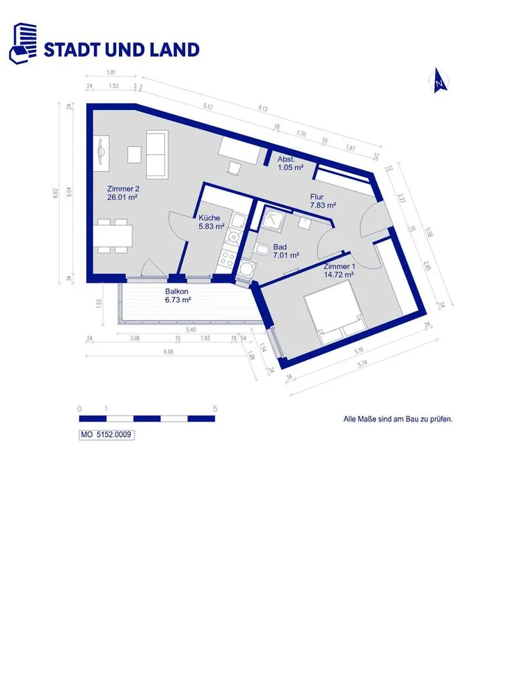 2 room apartment with 66 m² in Berlin – Photo 4
